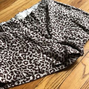 Jcrew linen leopard shorts